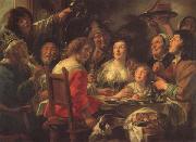 Jacob Jordaens The King Drinks Celebration of the Feast of the Epiphany oil painting